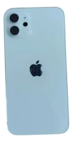 Tapa Vidrio Trasero Glass iPhone 12 + Marco Blanco