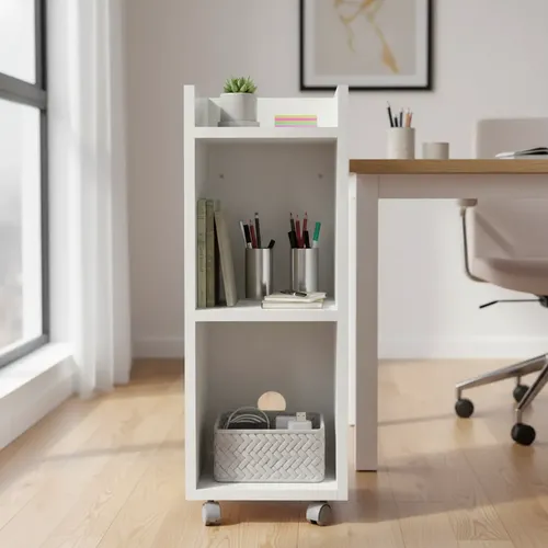 Pedestal Organizador Oficina 3 Estantes con Ruedas USADO MUY BUEN ESTADO